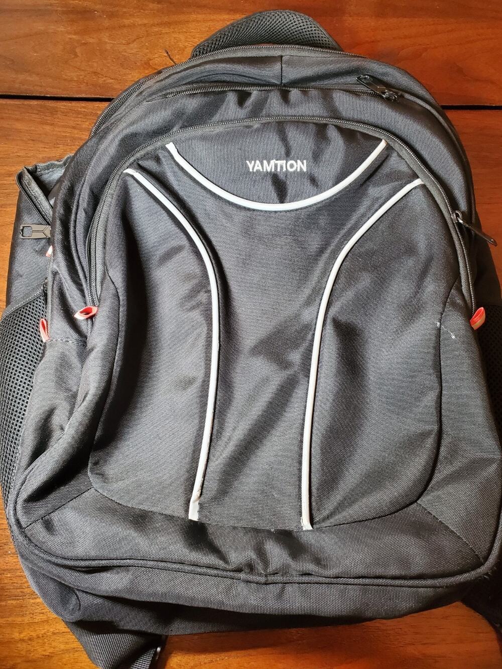 Yamtion Backpack Black Travel Laptop Bag Men Unisex School College Bookbag Used